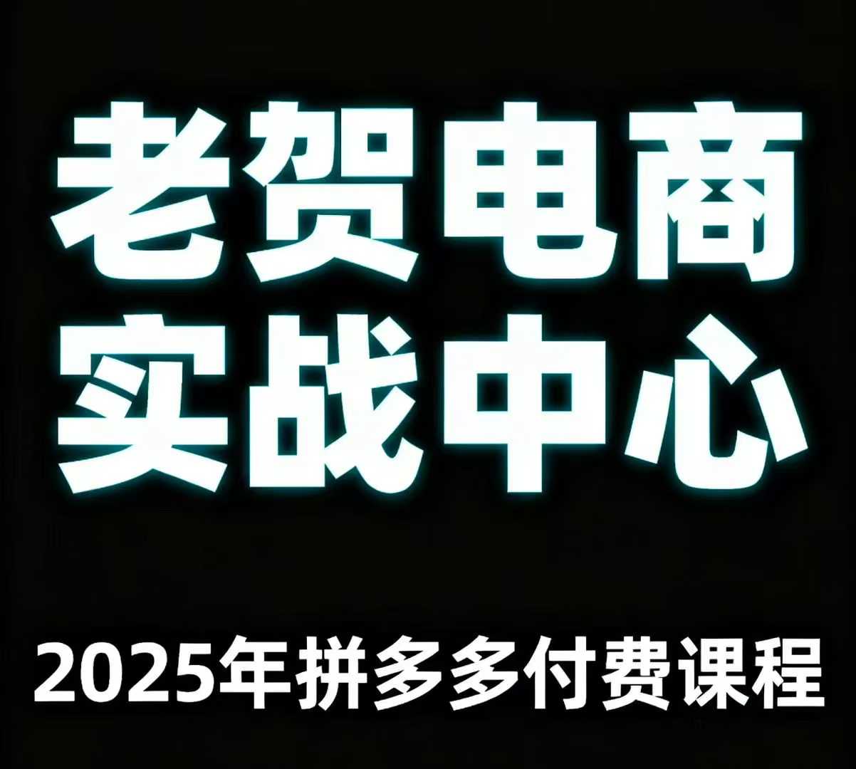 老贺电商2025年拼多多付费课程，用通俗易懂的方法告诉你多多怎么玩网赚项目-副业赚钱-互联网创业-资源整合情久网创