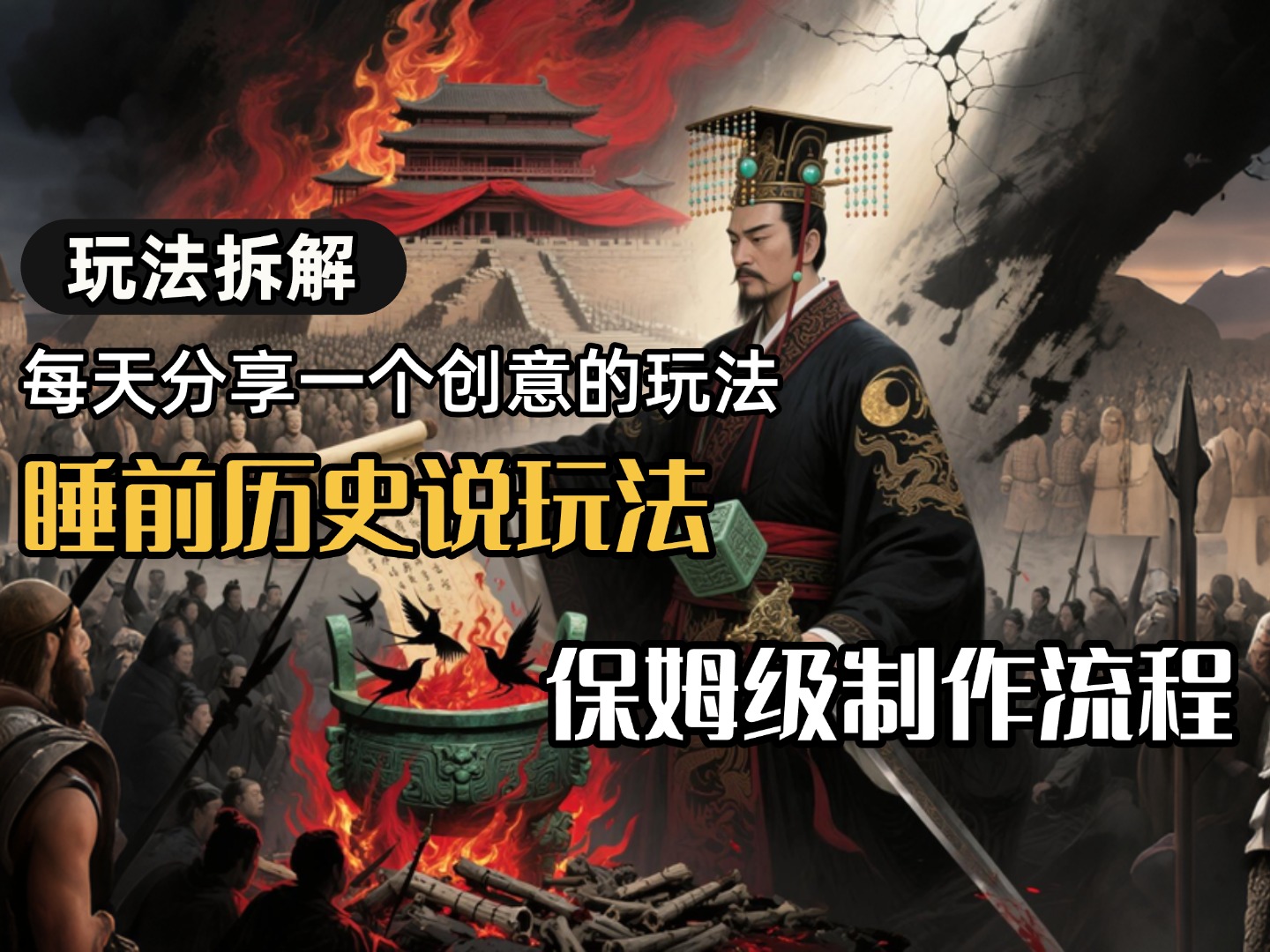 13条作品涨粉24.5万，全流程拆解睡前历史说，保姆级教程网赚项目-副业赚钱-互联网创业-资源整合情久网创