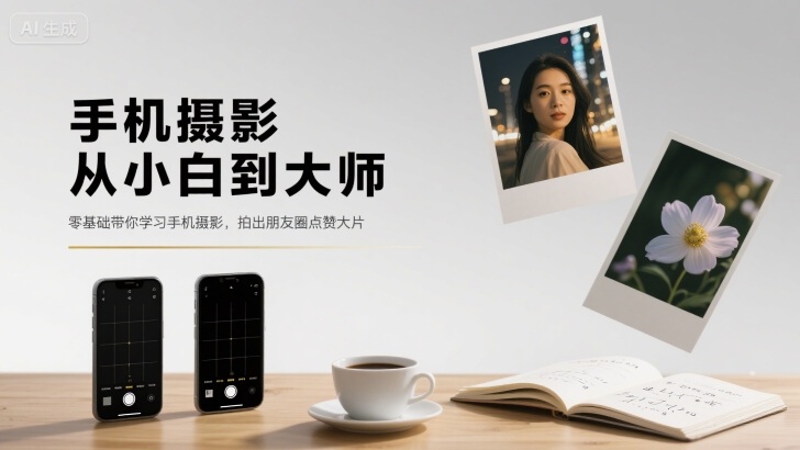 手机摄影从小白到大师，零基础带你学习手机摄影，拍出朋友圈点赞大片网赚项目-副业赚钱-互联网创业-资源整合情久网创