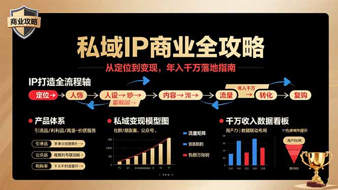 私域IP商业全攻略，从定位到变现，年入千万落地指南网赚项目-副业赚钱-互联网创业-资源整合情久网创