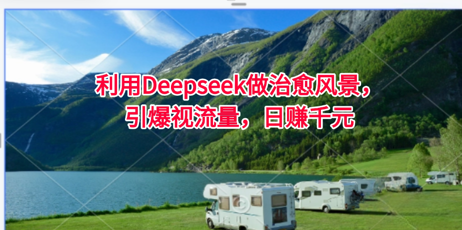 利用Deepseek做治愈风景，引爆视流量，日赚千元网赚项目-副业赚钱-互联网创业-资源整合情久网创