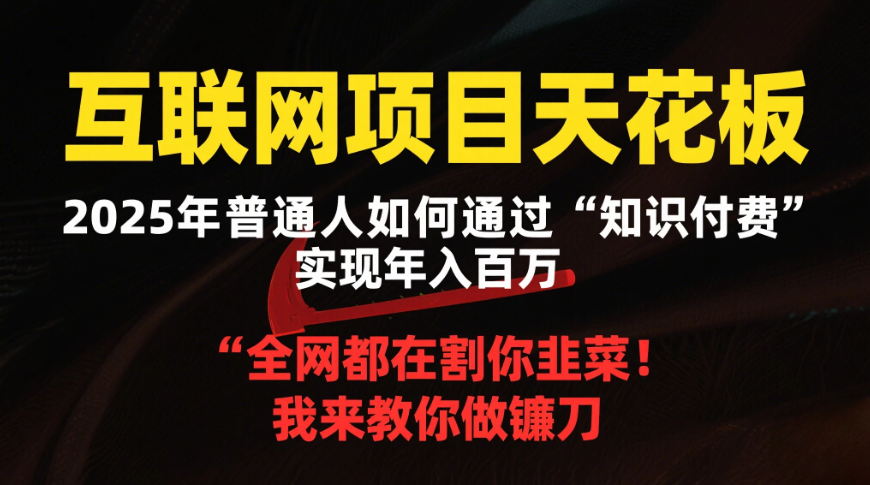 2025年最容易翻身网创项目天花板网赚项目-副业赚钱-互联网创业-资源整合情久网创